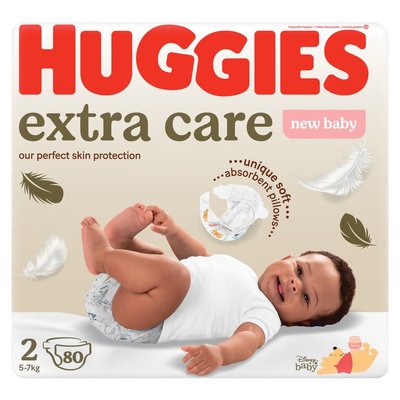 [8214] clear plastic huggies sz 2