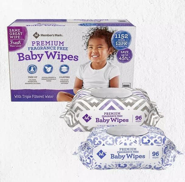 members mark premium baby wipes