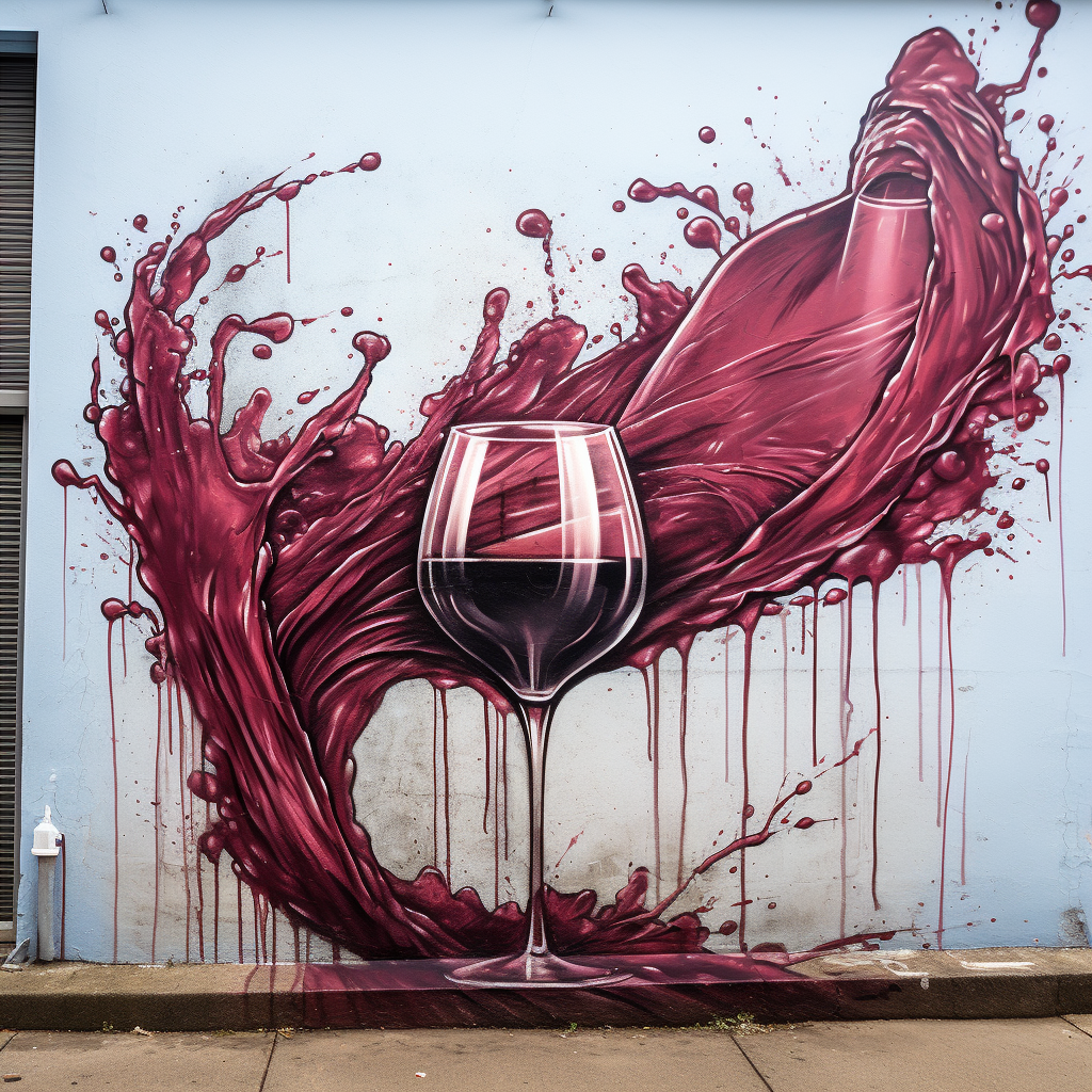 Graffiti red wine